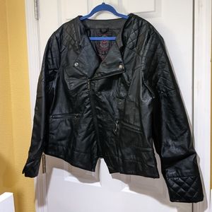 Dollhouse faux leather jacket 2x black Moto NWOT